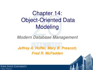 Chapter 14: Object-Oriented Data Modeling