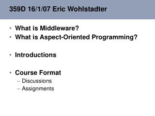 359D 16/1/07 Eric Wohlstadter