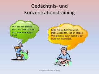 Gedächtnis- und Konzentrationstraining