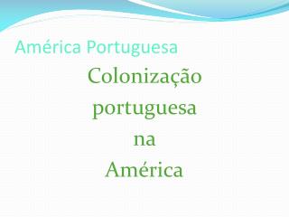 América Portuguesa