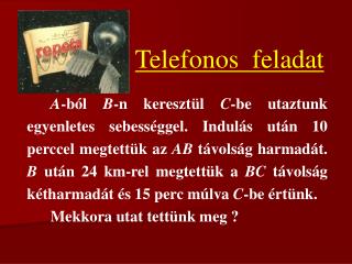 Telefonos feladat