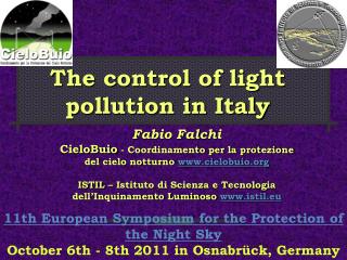 The control of light pollution in Italy