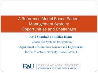 A Reference Model Based Patient Management System: Opportunities and Challenges