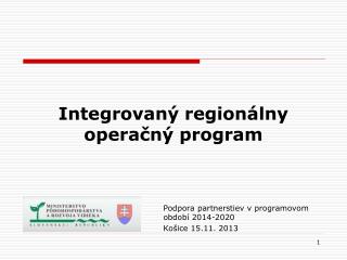 Integrovaný regionálny operačný program