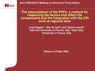 Joint UNECE/ILO Meeting on Consumer Price Indices