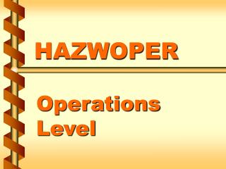 HAZWOPER