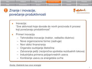 Znanje i inovacije, 	pove ć anje produktivnosti