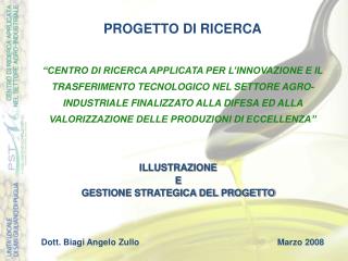 ILLUSTRAZIONE E GESTIONE STRATEGICA DEL PROGETTO