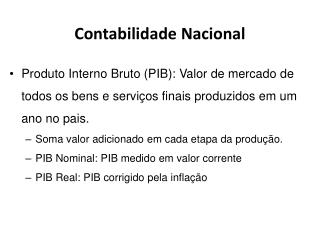 Contabilidade Nacional