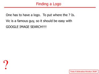 Finding a Logo