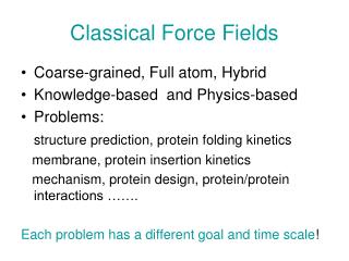 Classical Force Fields