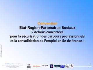 Convention Etat-Région-Partenaires Sociaux « Actions concertées