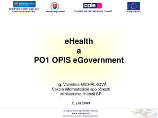 eHealth a PO1 OPIS eGovernment
