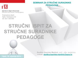 STRUČNI ISPIT ZA STRUČNE SURADNIKE PEDAGOGE