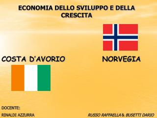 ECONOMIA DELLO SVILUPPO E DELLA CRESCITA