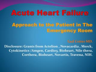 Acute Heart Failure