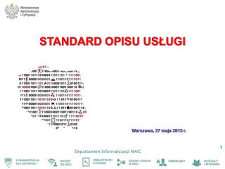 STANDARD OPISU USŁUGI