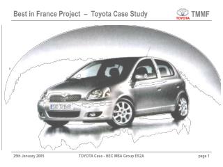 Best in France Project – Toyota Case Study