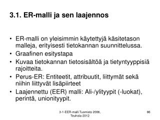 3.1. ER-malli ja sen laajennos