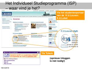 Het Individueel Studieprogramma (ISP) – waar vind je het?