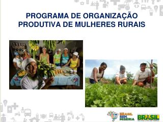 PROGRAMA DE ORGANIZAÇÃO PRODUTIVA DE MULHERES RURAIS