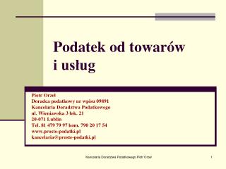 Podatek od towarów i usług