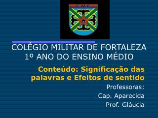 COLÉGIO MILITAR DE FORTALEZA 1º ANO DO ENSINO MÉDIO