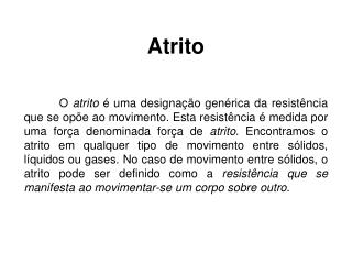 Atrito