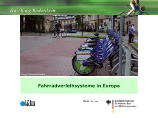 Fahrradverleihsysteme in Europa