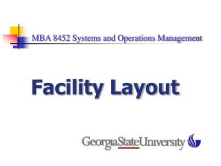 MBA 8452 Systems and Operations Management