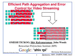 Efficient Path Aggregation and Error Control for Video Streaming