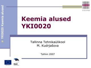 Keemia alused YKI0020