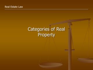 Categories of Real Property