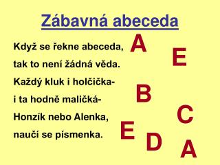 Zábavná abeceda