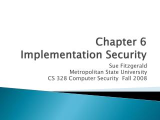 Chapter 6 Implementation Security