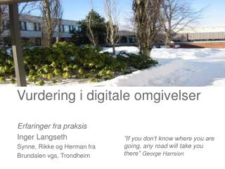 Vurdering i digitale omgivelser