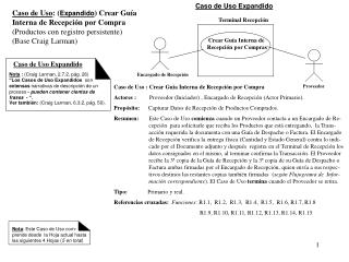 Caso de Uso : ( Expandido ) Crear Guía Interna de Recepción por Compra