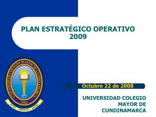 PLAN ESTRATÉGICO OPERATIVO 2009