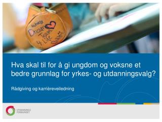 Hva skal til for å gi ungdom og voksne et bedre grunnlag for yrkes- og utdanningsvalg?