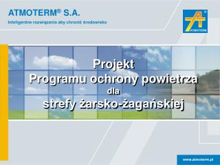 Projekt Programu ochrony powietrza dla strefy żarsko-żagańskiej