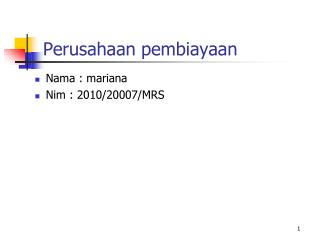 Perusahaan pembiayaan