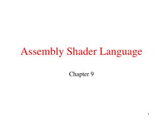 Assembly Shader Language