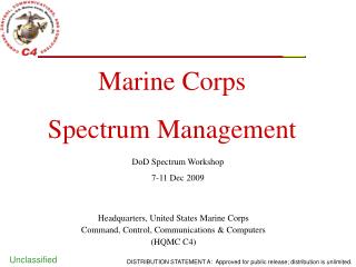 Marine Corps Spectrum Management