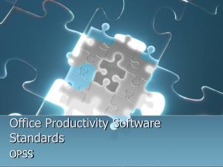 Office Productivity Software Standards