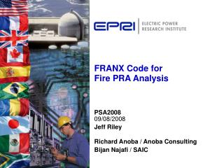 FRANX Code for Fire PRA Analysis