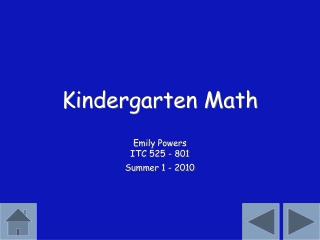 Kindergarten Math