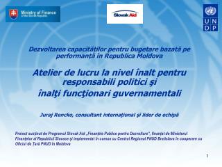 Dezvoltarea capacit ăților pentru bugetare bazată pe performanță în Republica Moldova