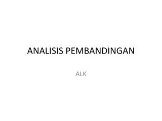 ANALISIS PEMBANDINGAN