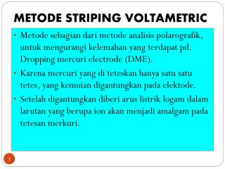 METODE STRIPING VOLTAMETRIC