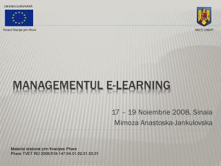Managementul E-learning